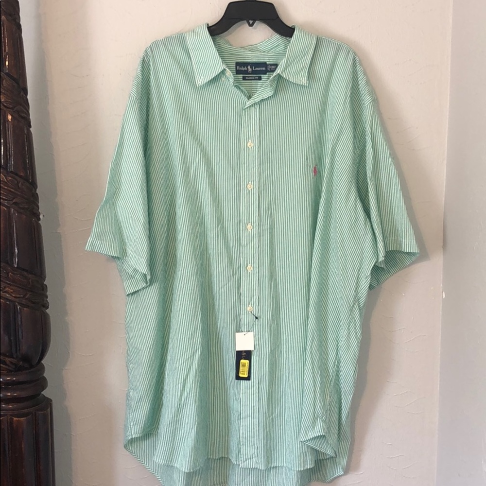 NWT RALPH LAUREN BUTTON DOWN SHORT SLEEVE
